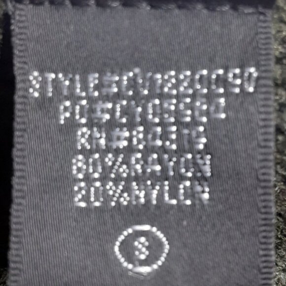 Cyrus Waffle Knit Green Long Open Hoodie Cardigan Small - Picture 5 of 5